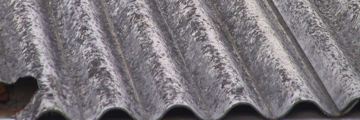 Asbestos sheet roofing